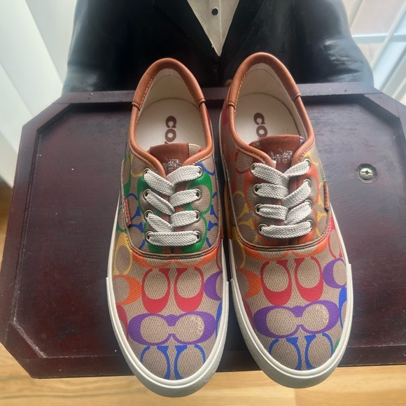 Coach Citysole Skate Multi Color Signature Sneaker Shoes Size 5.5 new - Picture 2 of 6